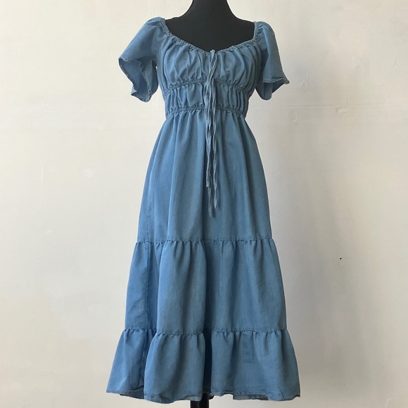 indulge Dresses & Skirts - Chambray whimsical western bohemian dress